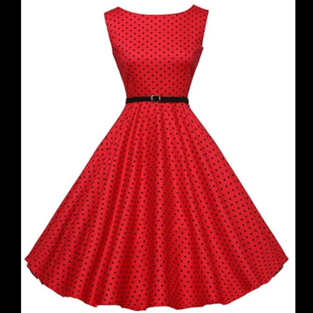 🌺 GRACE KARIN🌺BOATNECK VINTAGE TEA DRESS🌺